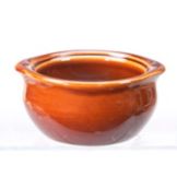 Vertex&reg; Brown Accessories 12 oz Solid Brown Onion Soup Crock