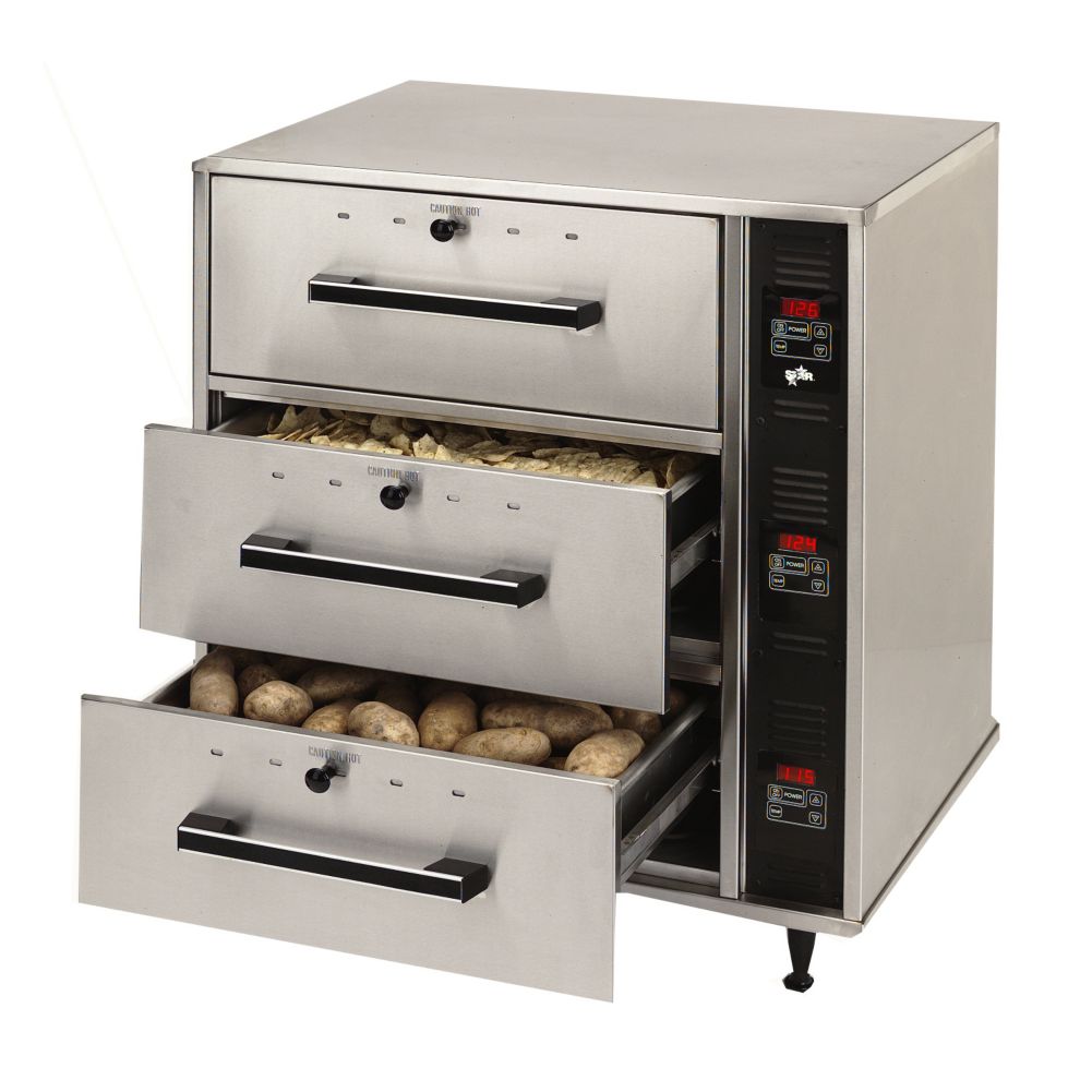 Star&reg; Mfg 3-Drawer Standard Food Warmer w/ Individual Controls