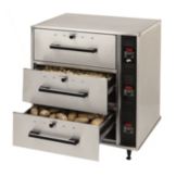 Star&reg; Mfg 3-Drawer Standard Food Warmer w/ Individual Controls