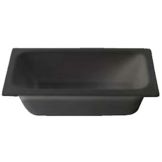 Bugambilia Solid Black Resin Coated Third Size Food Pan