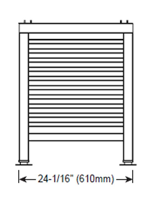Alto-Shaam S/S 28-15/16" Stationary Stand w/ Pan Slides and Shelf