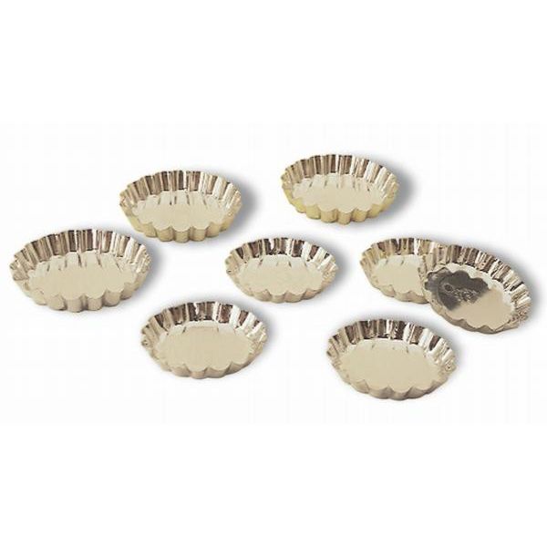 Matfer Bourgeat Tin Plate Scalloped Tartlet Mold