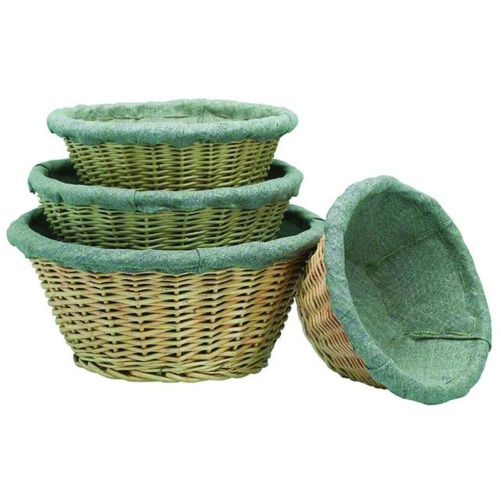 Matfer Bourgeat 9-1/2" Round Linen-Lined Willow Banneton
