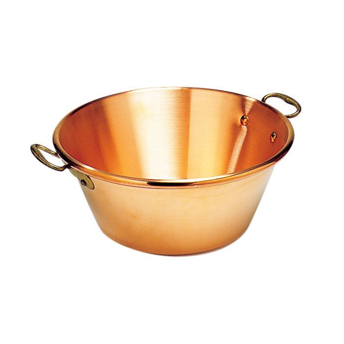 Matfer Bourgeat Heavy Copper 16.7 qt Jam Pan w/ Bronze Handles