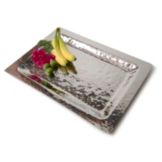 Rectangular Hammered S/S Tray, 23" x 16"