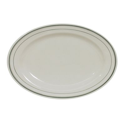 Tuxton&reg; Green Bay 11-1/2" x 9-1/8" Eggshell Oval Platter