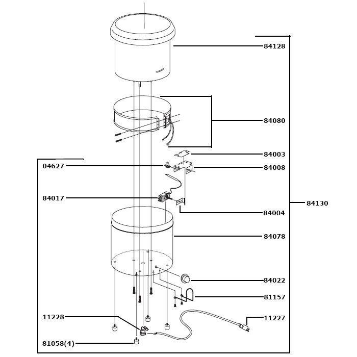 Server Replacement Base Assembly for FS-11 84100 Food Server, 84130