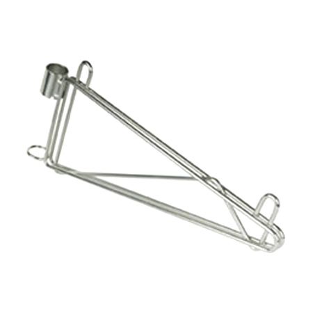 Focus Foodservice 14" Chromate Single Direct Mount Wall Brackets