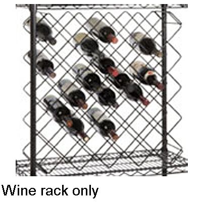 Focus Foodservice Black Epoxy 45 Bottle Capacity Wine Rack Modules
