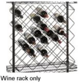 Focus Foodservice Black Epoxy 45 Bottle Capacity Wine Rack Modules