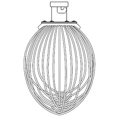Berkel Wire Whip for PM10 Mixer 10 Quart Mixing Bowl