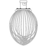 Berkel Wire Whip for PM10 Mixer 10 Quart Mixing Bowl