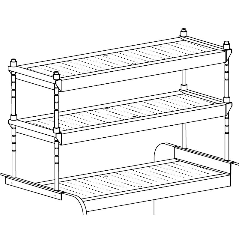 Perlick&reg; 42" X 18" Fixed Overshelf
