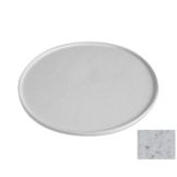 Bugambilia Medium Round Buffet Disk w/ Rim, Marble White