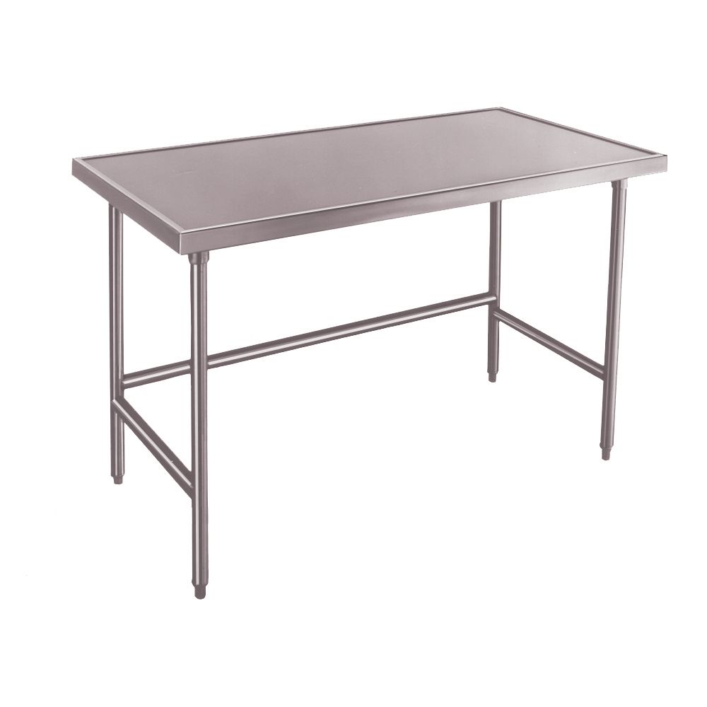 TVSS-Series 24in. x 60in. S/S Flat Top Open Work Table, TVSS-245