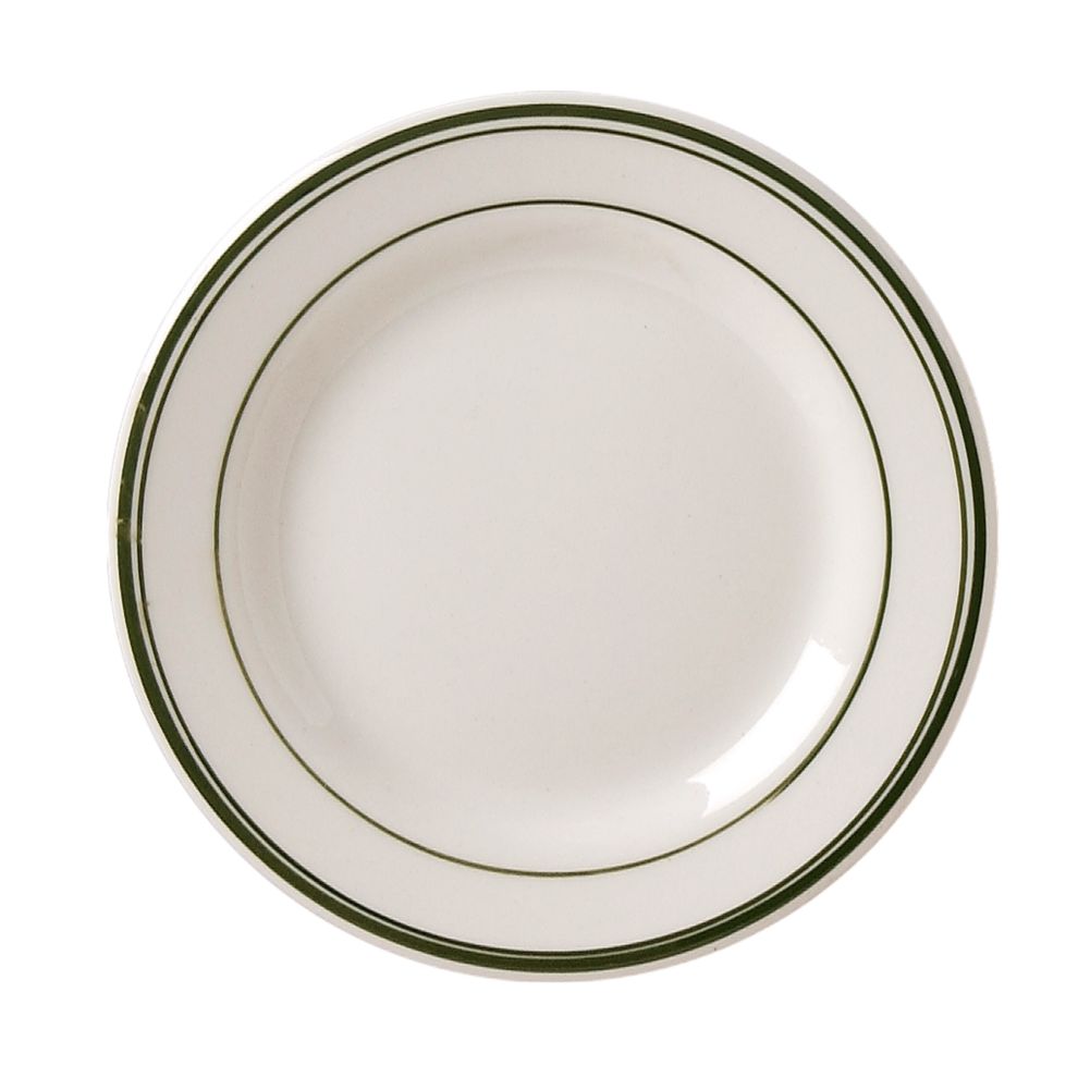 Vertex&reg; China Del Mar Green Collection 10-1/2 In. White Plate