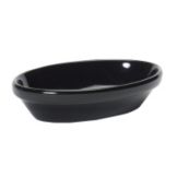Tuxton&reg; 8 Oz. Black Oval Baking Dish