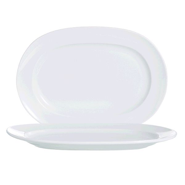 Cardinal Arcoroc Candour White 7-3/8" x 5-1/8" Oval Platter