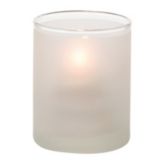 Hollowick Satin Crystal Cylinder Tealight Glass Lamp