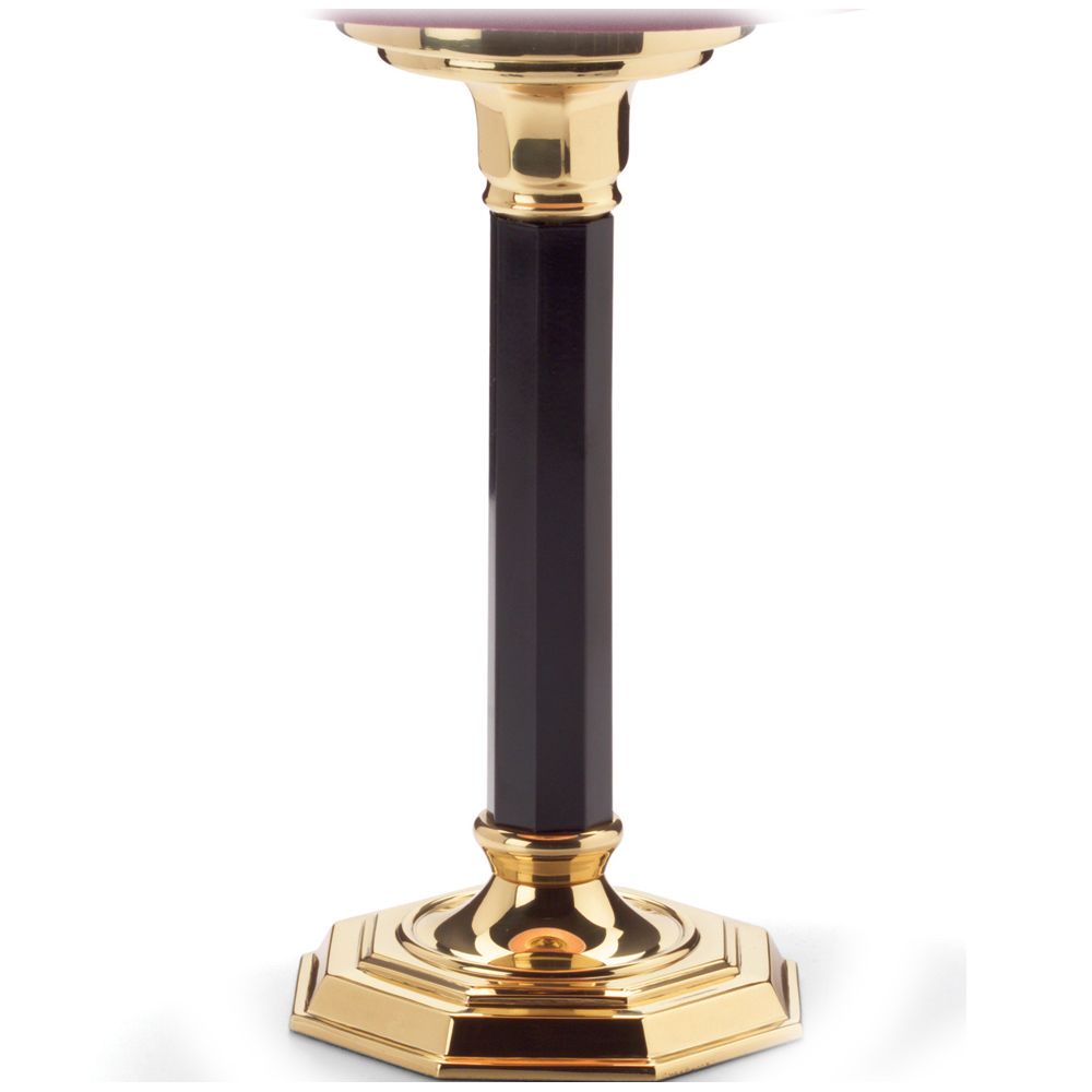 Hollowick Brass and Black Candlestick Lamp Base