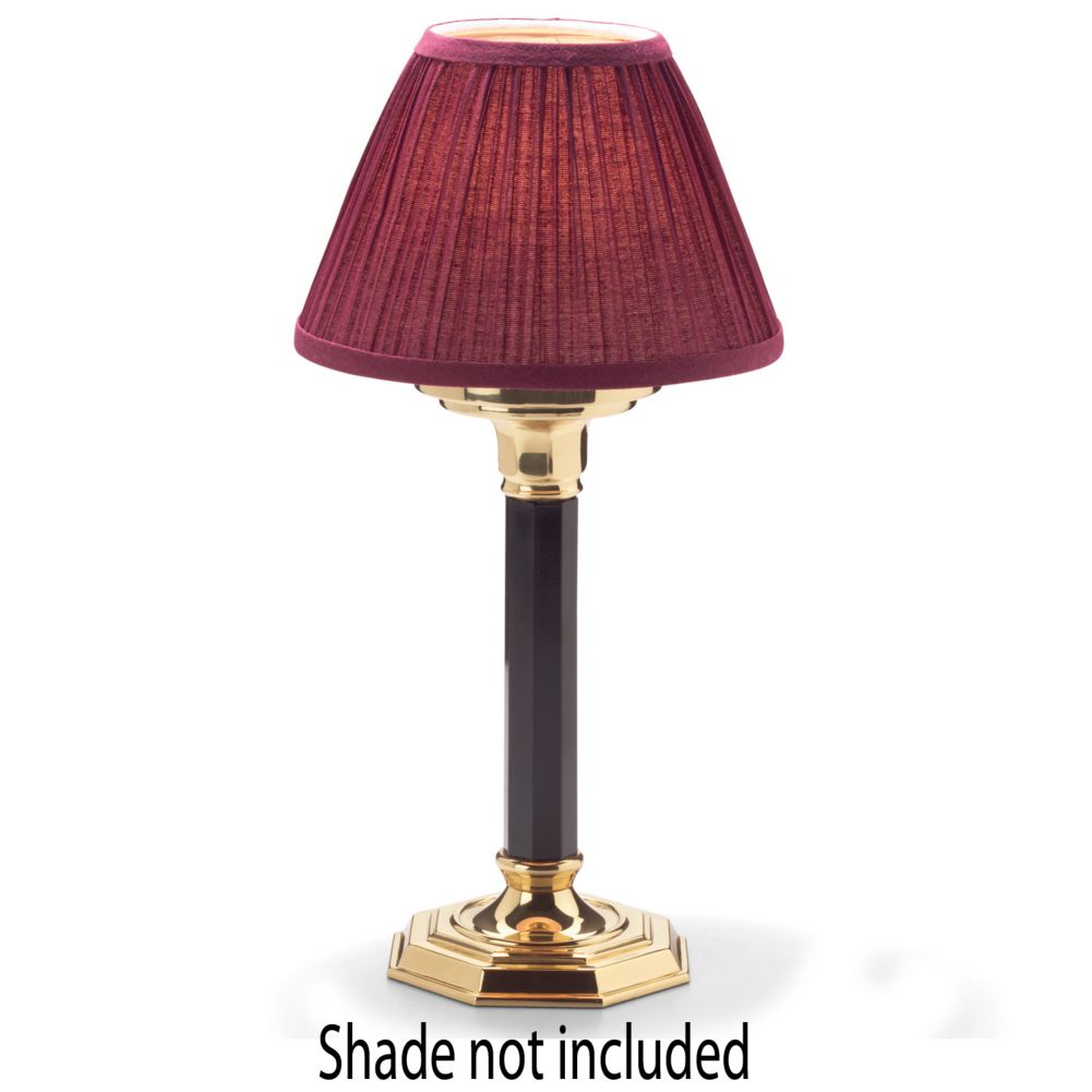 Hollowick Brass and Black Candlestick Lamp Base