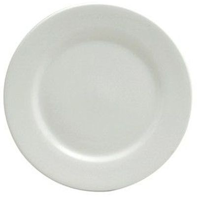 Oneida Delco Ceramicor Bright White Rolled Edge Plate, 6&frac14;"