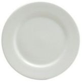 Oneida Delco Ceramicor Bright White Rolled Edge Plate, 6&frac14;"