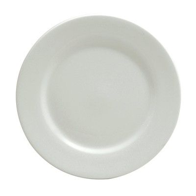 Oneida Delco Ceramicor Bright White Rolled Edge Plate, 10-1/2"