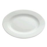 Oneida Delco Ceramicor Bright White Oval Rolled Edge Platter, 15"