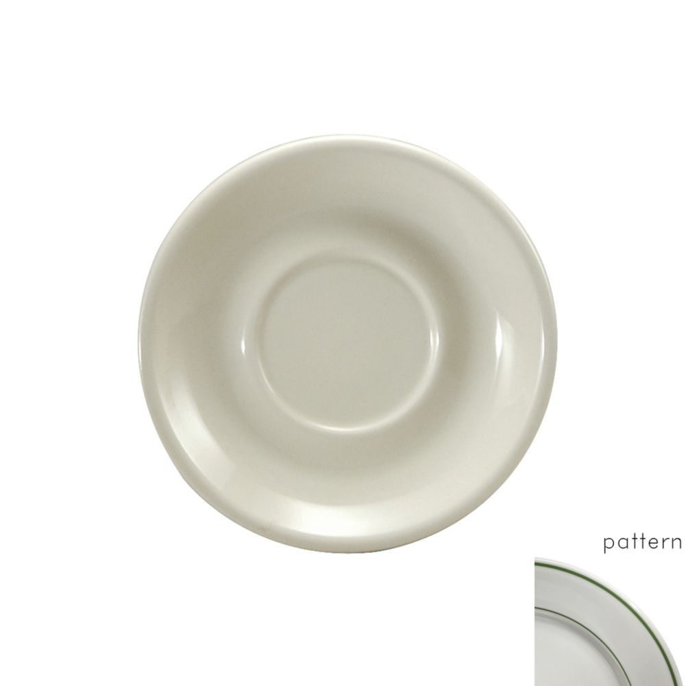 Buffalo Niagara Green Rolled Edge A.D. Saucer, 4-7/8"