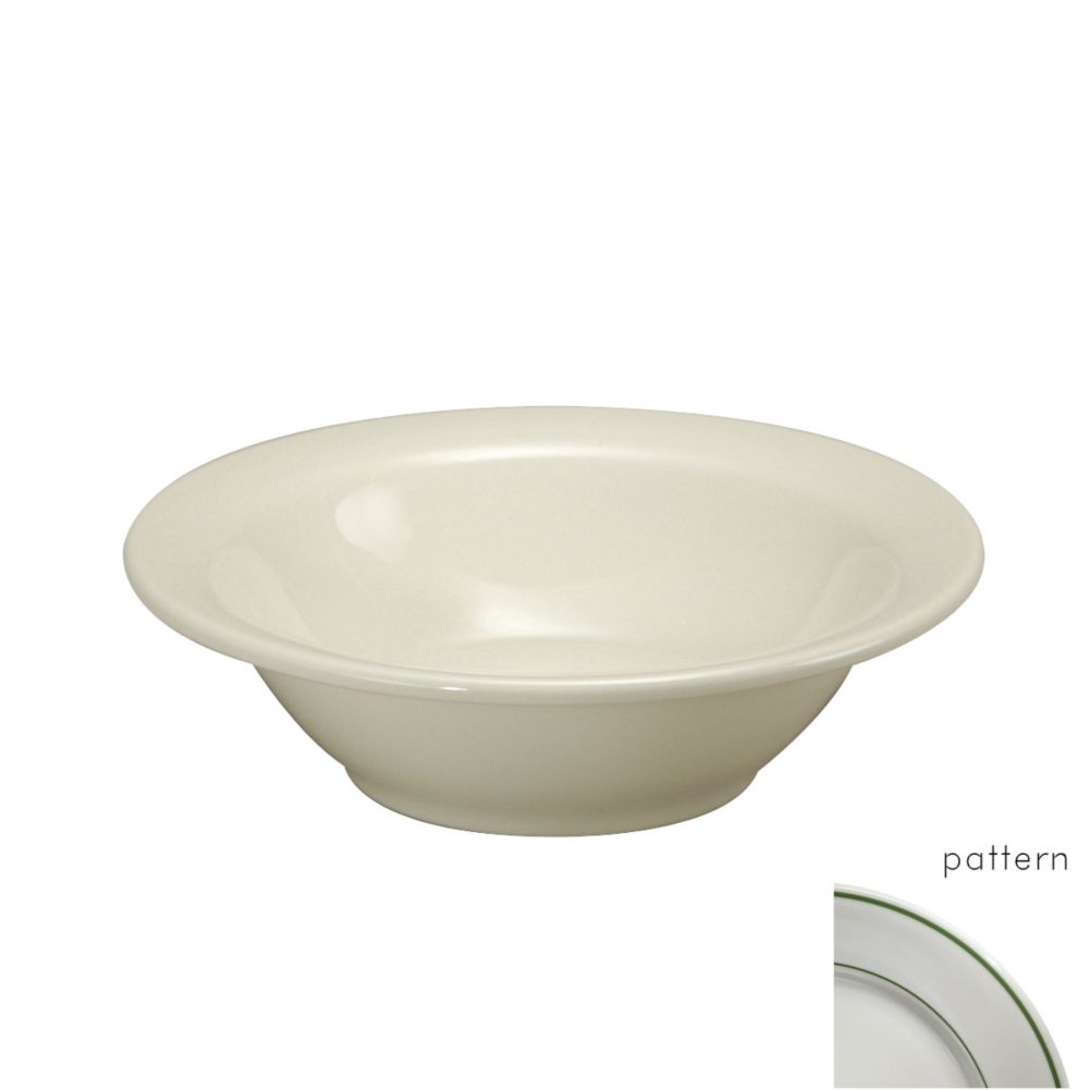 Buffalo Niagara Green Rolled Edge Grapefruit Dish, 13 oz