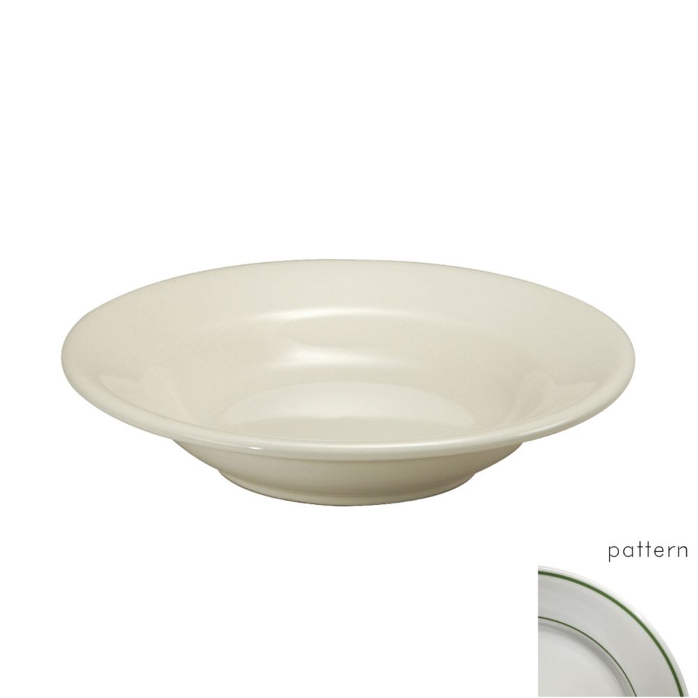 Buffalo Niagara Green Rolled Edge Deep Rimmed Soup Bowl, 24 oz