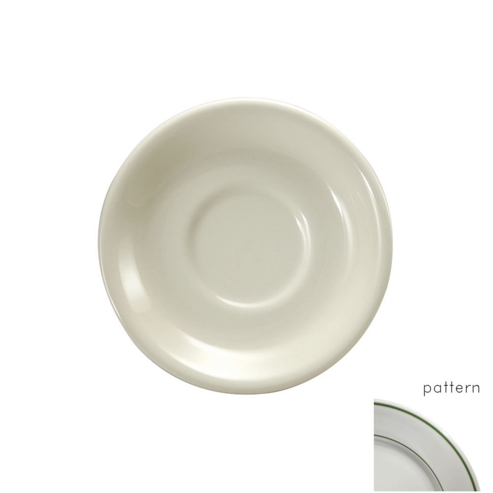 Buffalo Niagara Green Fairview Saucer, 6-1/8"