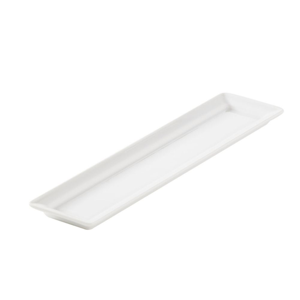 Revol&reg; USA 10-1/4" x 5" White Rectangular Tray