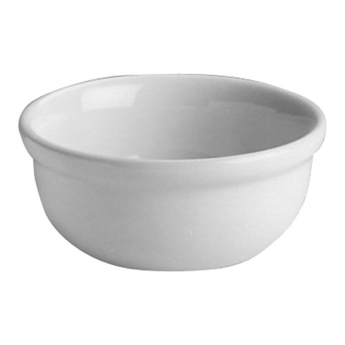Hall&reg; China Bright White 8 Oz. Round Cocotte Baking Dish
