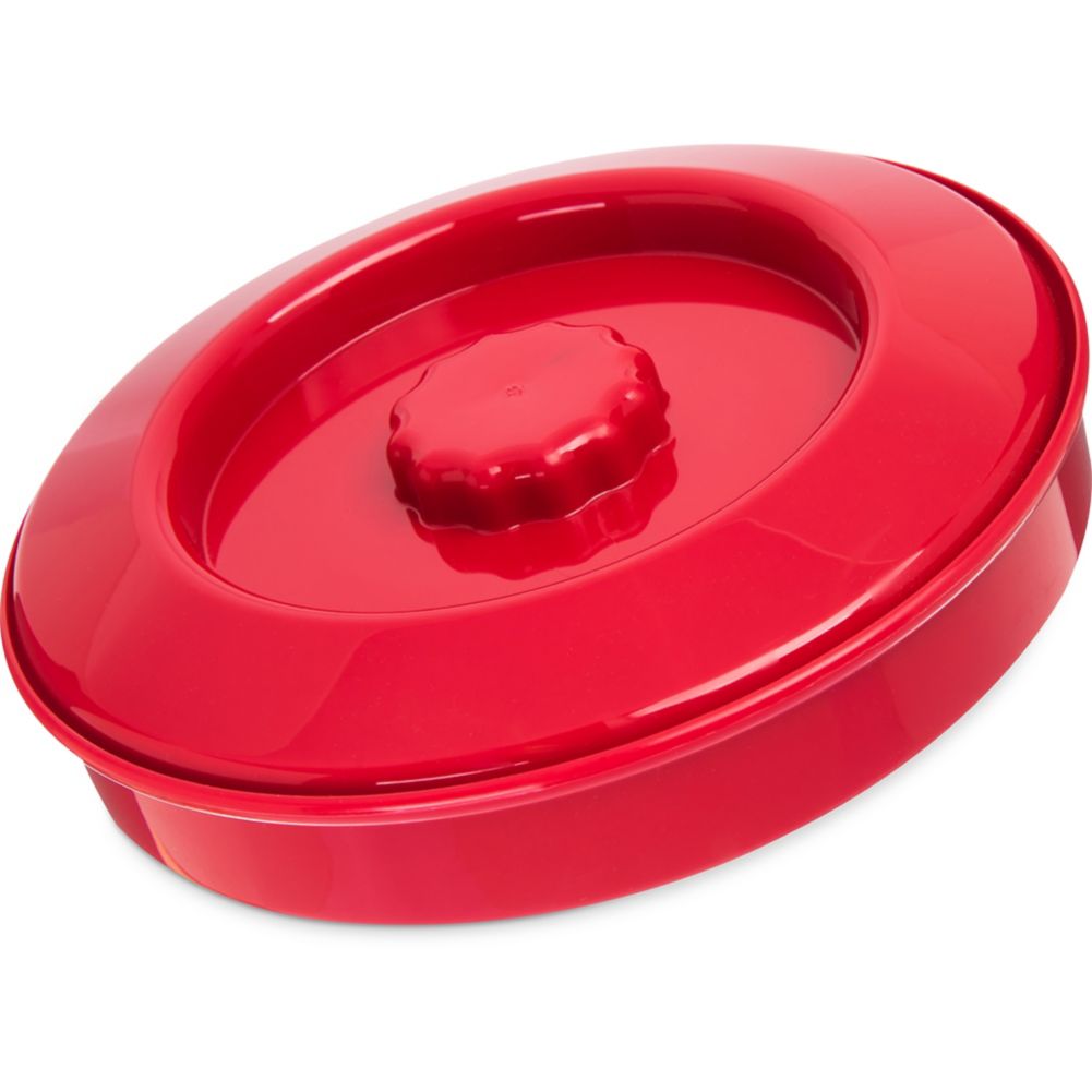 Carlisle Tortilla Server w/ Lid, Red, 7-1/2"