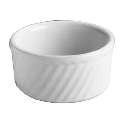 Hall&reg; China White 8-1/2 Oz. Round Souffle