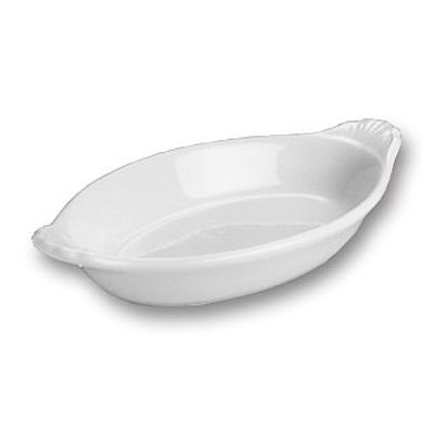 Hall&reg; China White 15 Oz. Welsh Rarebit / Au Gratin Dish