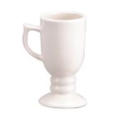 Hall&reg; China White 10 Oz. Irish Coffee Mug with Black Foot