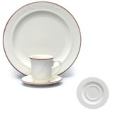 Homer Laughlin China Lyrica&reg; Lydia Maroon 5&frac12;" Saucer