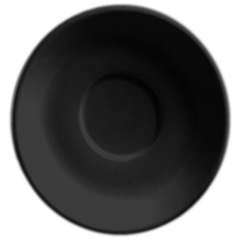 Diversified Ceramics Black 6-12" Jumbo Latte / Soup Saucer