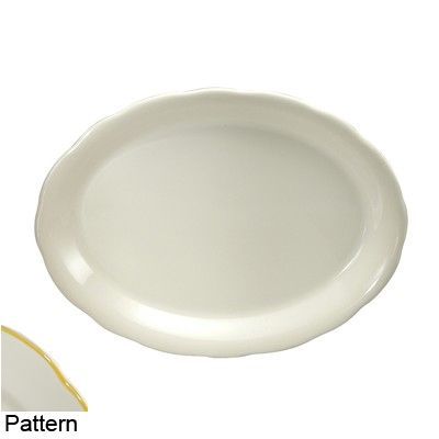 Buffalo Manhattan Gold Caprice Oval Platter, 11-5/8 x 8-7/8"
