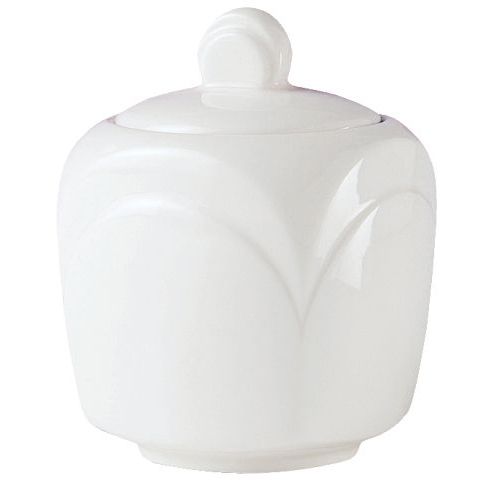 Steelite Distinction Bianco White Complete Covered Sugar Pot