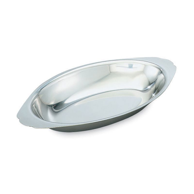 Oval Mirror Finish S/S Au Gratin Dish, 8 oz