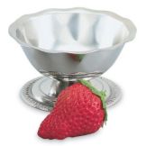 Mirror Finish S/S Scalloped Edge Paneled Sherbet Dish, 3.5 oz