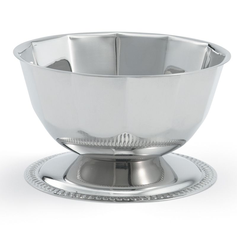 Mirror Finish S/S Gadroon Base Paneled Sherbet Bowl, 16 oz
