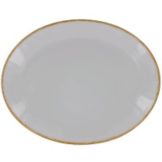 Performance Amber Dapple Oval Coupe Platter, 10"