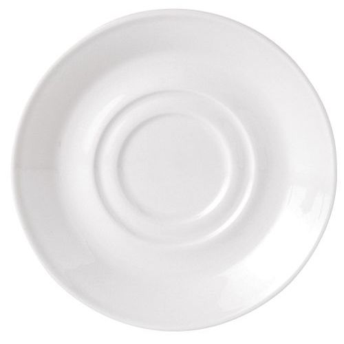 Steelite Performance Simplicity White 4-5/8" Double Well Saucer