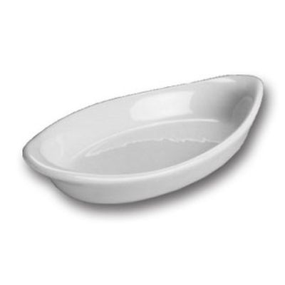 Hall&reg; China White 10 Oz. Oval Rarebit / Au Gratin Dish