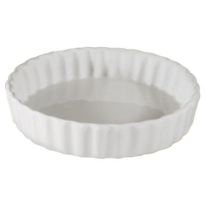 Diversified Ceramics White 16 oz Round Quiche/Creme Brulee Dish